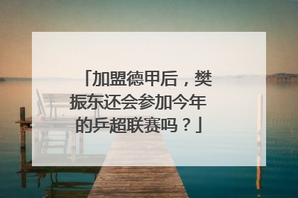 加盟德甲后，樊振东还会参加今年的乒超联赛吗？